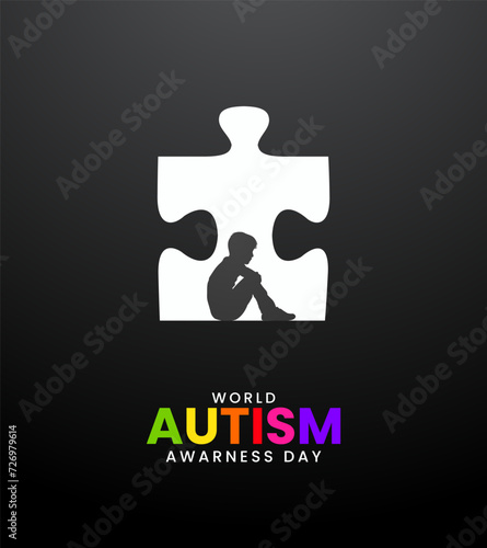 World autism awareness day. autism awareness creative design for social media ads.