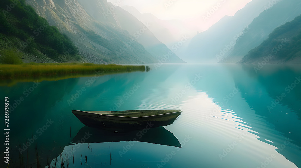 a beautiful lake panoramic background