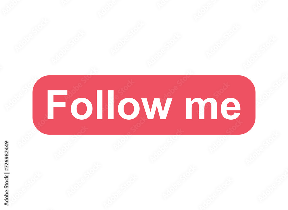 Follow me graphic concept symbol, speech button web label, vector illustration Follow me graphic concept symbol, speech button web label, vector illustration