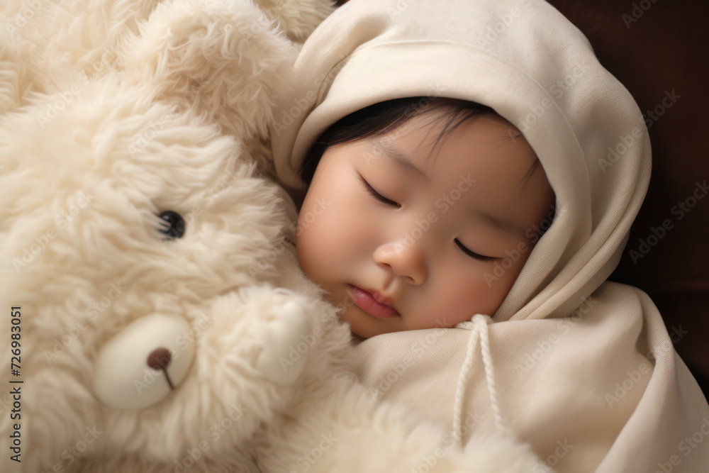 A serene toddler a sleep in a cozy setting, embodying innocence and comfort A serene toddler a sleep in a cozy setting, embodying innocence and comfort