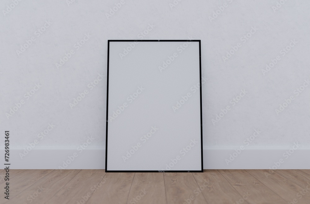 mockup for your painting iron frame modern style standing on the floor mockup for your painting iron frame modern style standing on the floor