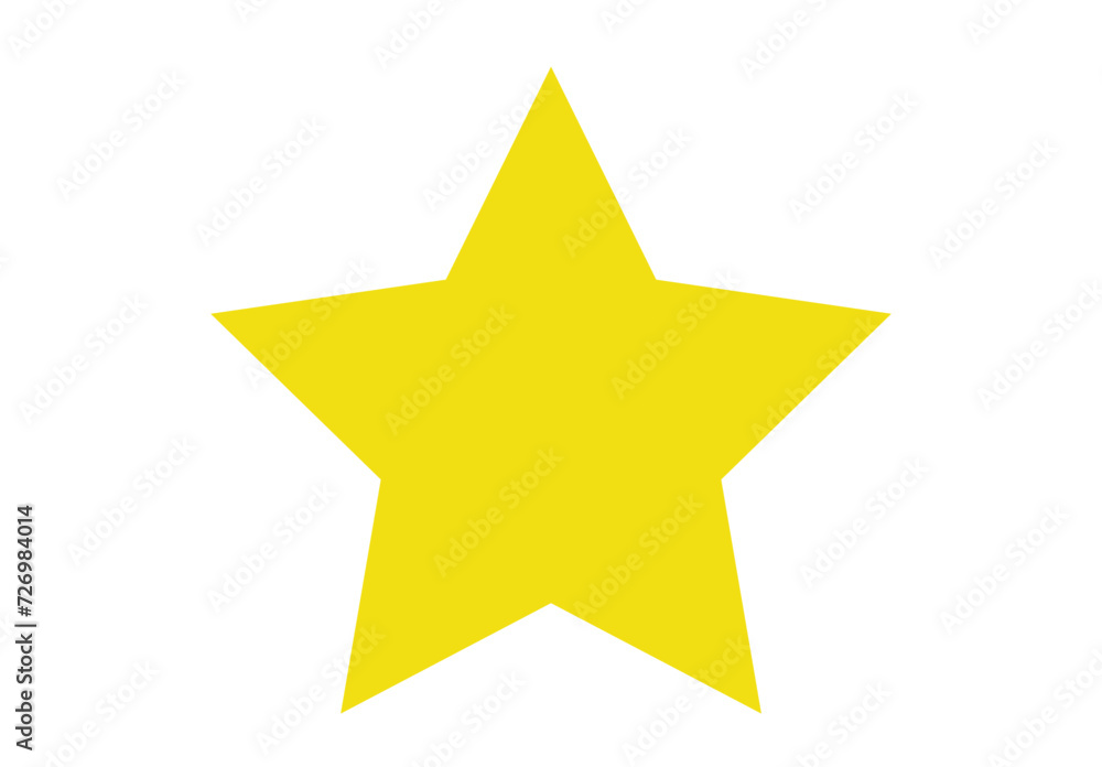 5 pointed Slanted style Star Yellow Flat Art. Editable Clip Art. 5 pointed Slanted style Star Yellow Flat Art. Editable Clip Art.