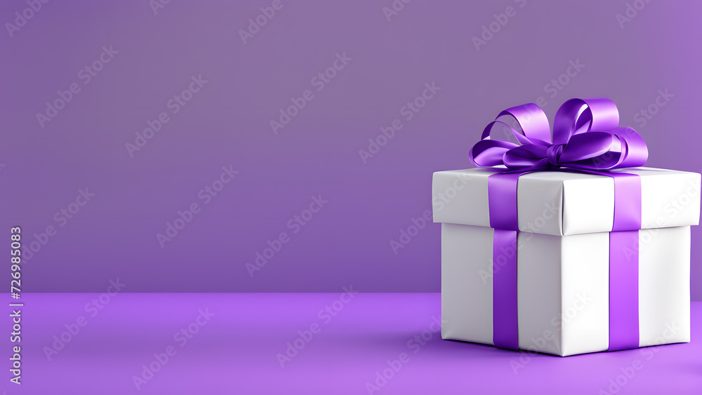 3D banner template designed with gift box. Minimal purple pastel background suitable for woman's day, mother's dan and valentine's day. 3D banner template designed with gift box. Minimal purple pastel background suitable for woman's day, mother's dan and valentine's day.