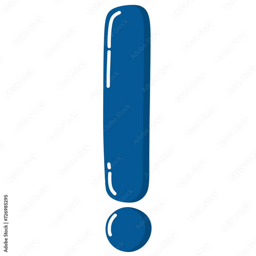 Illustration of blue exclamation mark Illustration of blue exclamation mark