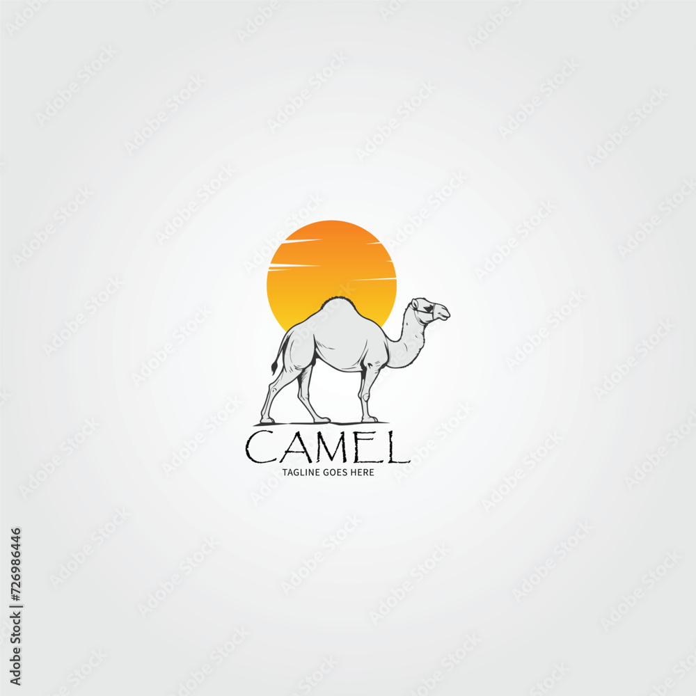 design camel vector illustration logo design camel vector illustration logo