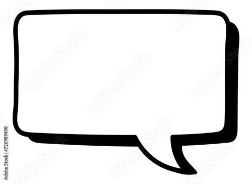 Speech bubble icon for comic book. Callout cloud icon cartoon illustration. Words balloon. Text cloud. Hand-drawn banner for comic book