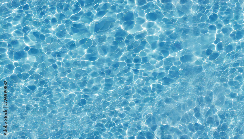 Clear blue pool water ripples background