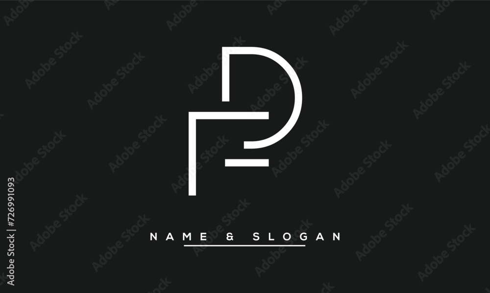 FD, DF, F, D Abstract Letters Logo Monogram FD, DF, F, D Abstract Letters Logo Monogram