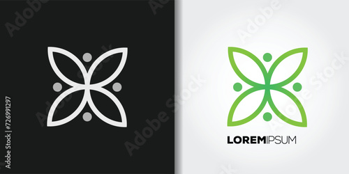 leaves logo set