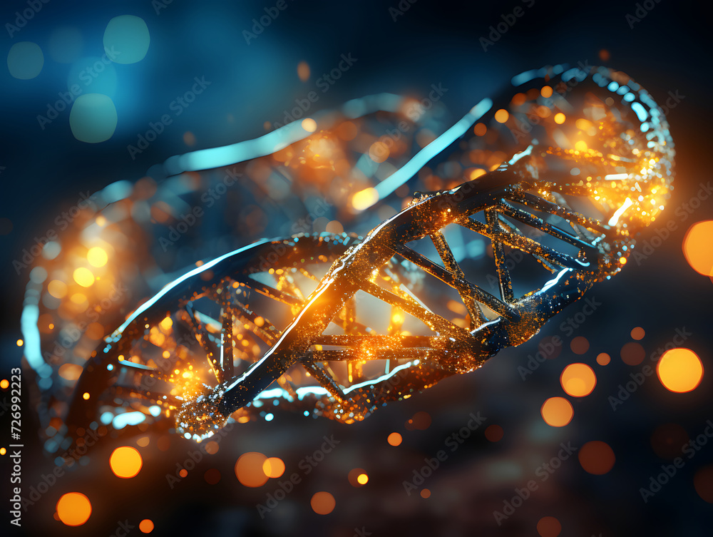 biological structures dna with fire and glowing lines biological structures dna with fire and glowing lines