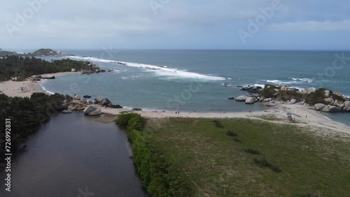 Vacation in Cabo San Juan del Guia, Tayrona National Park. Colombia, South America photo