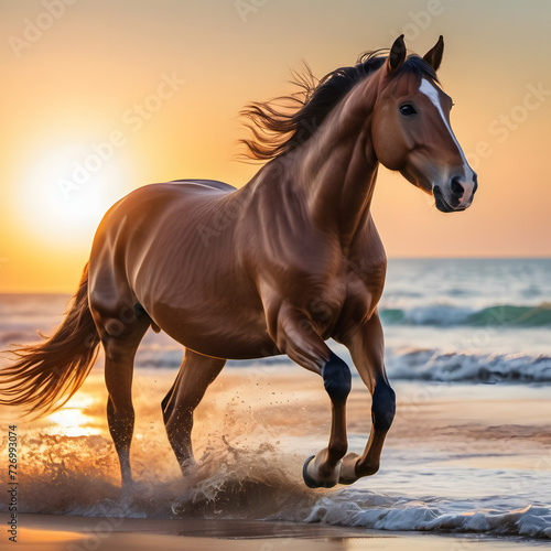 horse in the sunset © Channat