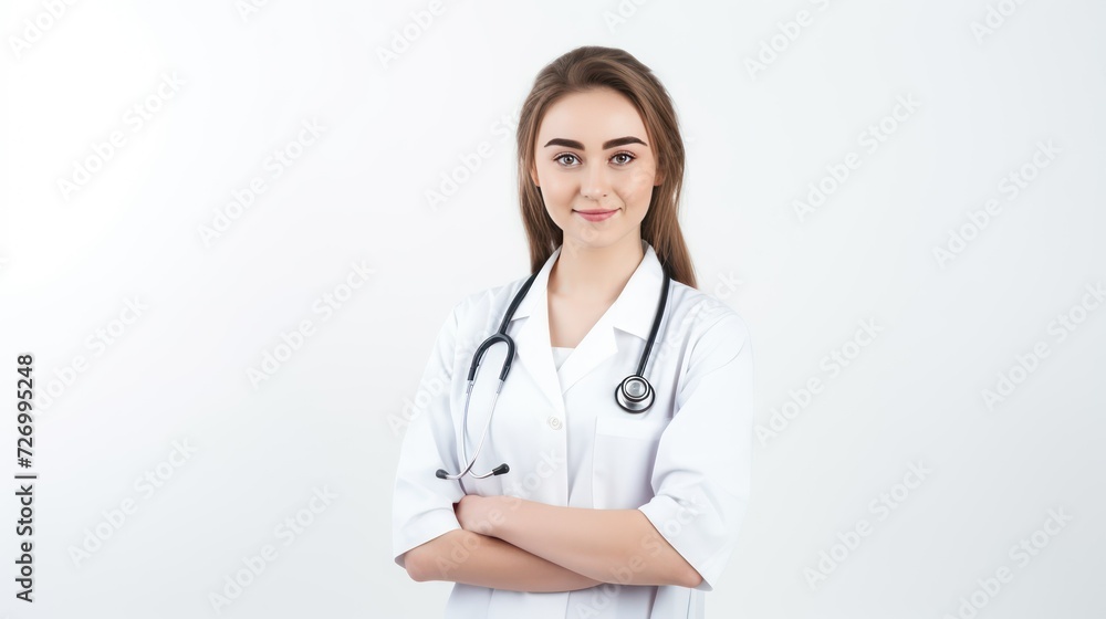 female doctor on white background female doctor on white background