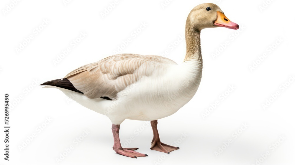 white goose isolated on white background white goose isolated on white background