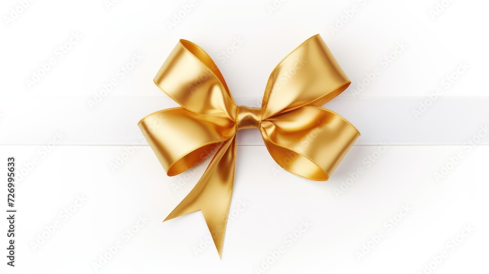 golden bow isolated on white background golden bow isolated on white background