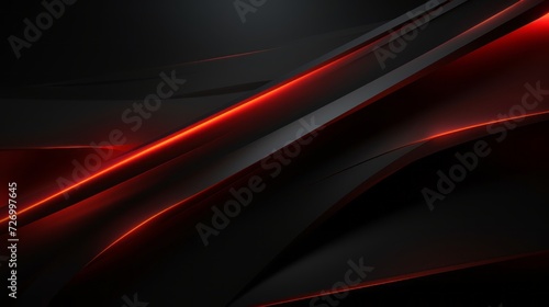 Abstract darkness: modern tech elegance with red glow