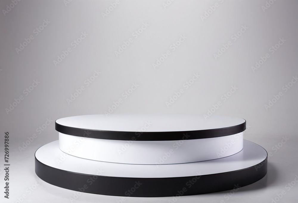silver podium on white silver podium on white