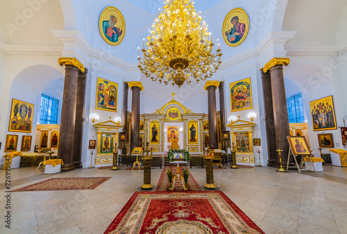 Interior of the St. Sophia (Ascension) Cathedral in the city of Pushkin