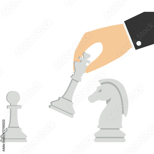 People management, manager hand managing wooden doll with emotional, exhausted, skillful, sick leave or conflicted.

