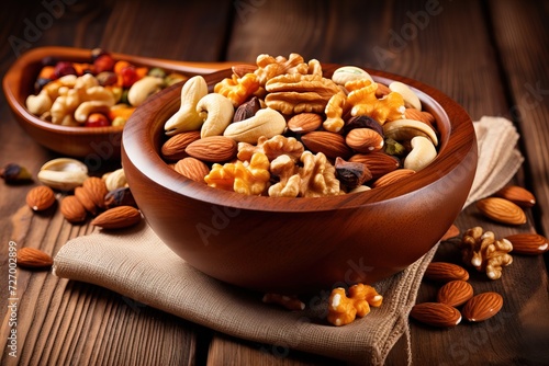 mixed nuts healthy snack.