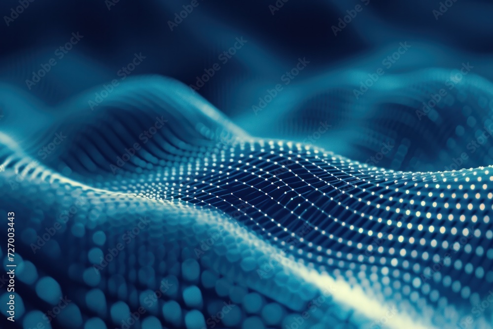 Abstract ultra-smooth blue polka dot gradient background of technology screen technology Abstract ultra-smooth blue polka dot gradient background of technology screen technology