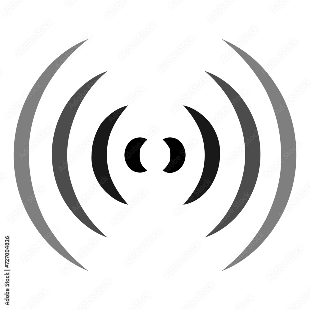 Obraz premium Sonar Or Radar Sound Wave Icon