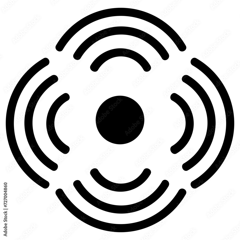 Sonar Or Radar Sound Wave Icon Sonar Or Radar Sound Wave Icon