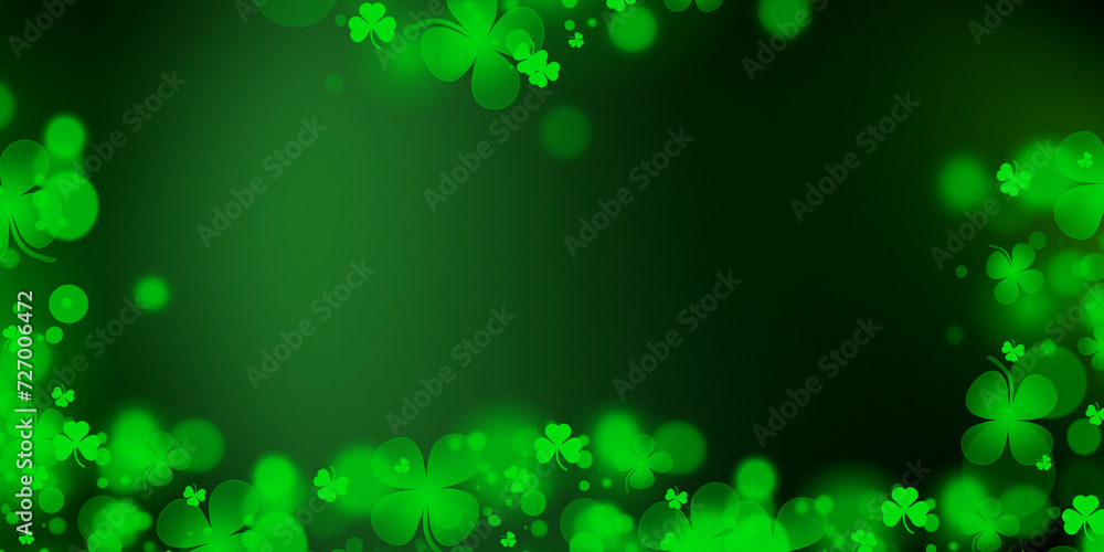 Green bokeh lights defocused for design Patrick's day background Green bokeh lights defocused for design Patrick's day background