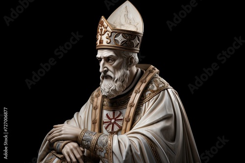Saint Gregory the Great statue. photo