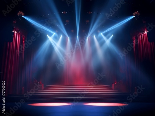 Theater stage light background with spotlight