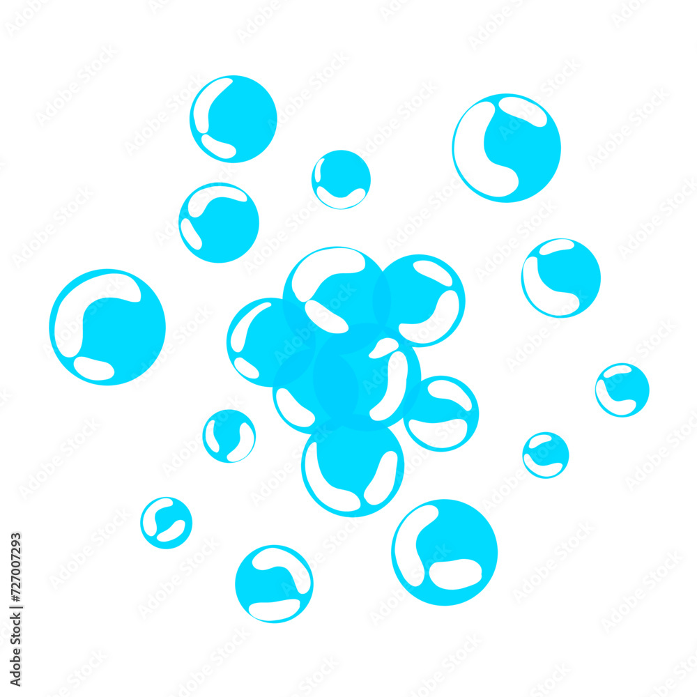 Soap bubble vector icon isolated on white background. Expanding blue foam. Soap bubble vector icon isolated on white background. Expanding blue foam.