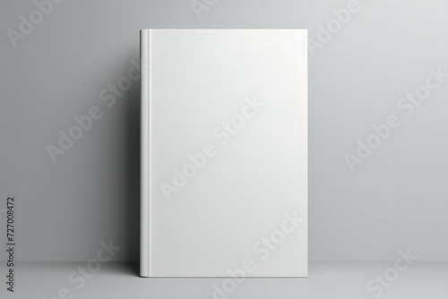 Realistic white book on the white background. Realistic book mockups. 