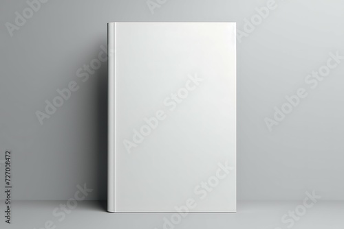 Realistic white book on the white background. Realistic book mockups.
