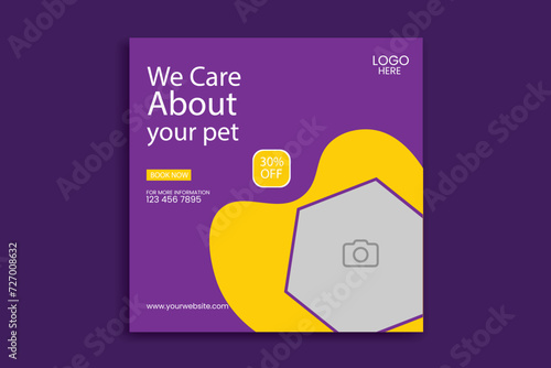 Pet Social media post, Banner Design