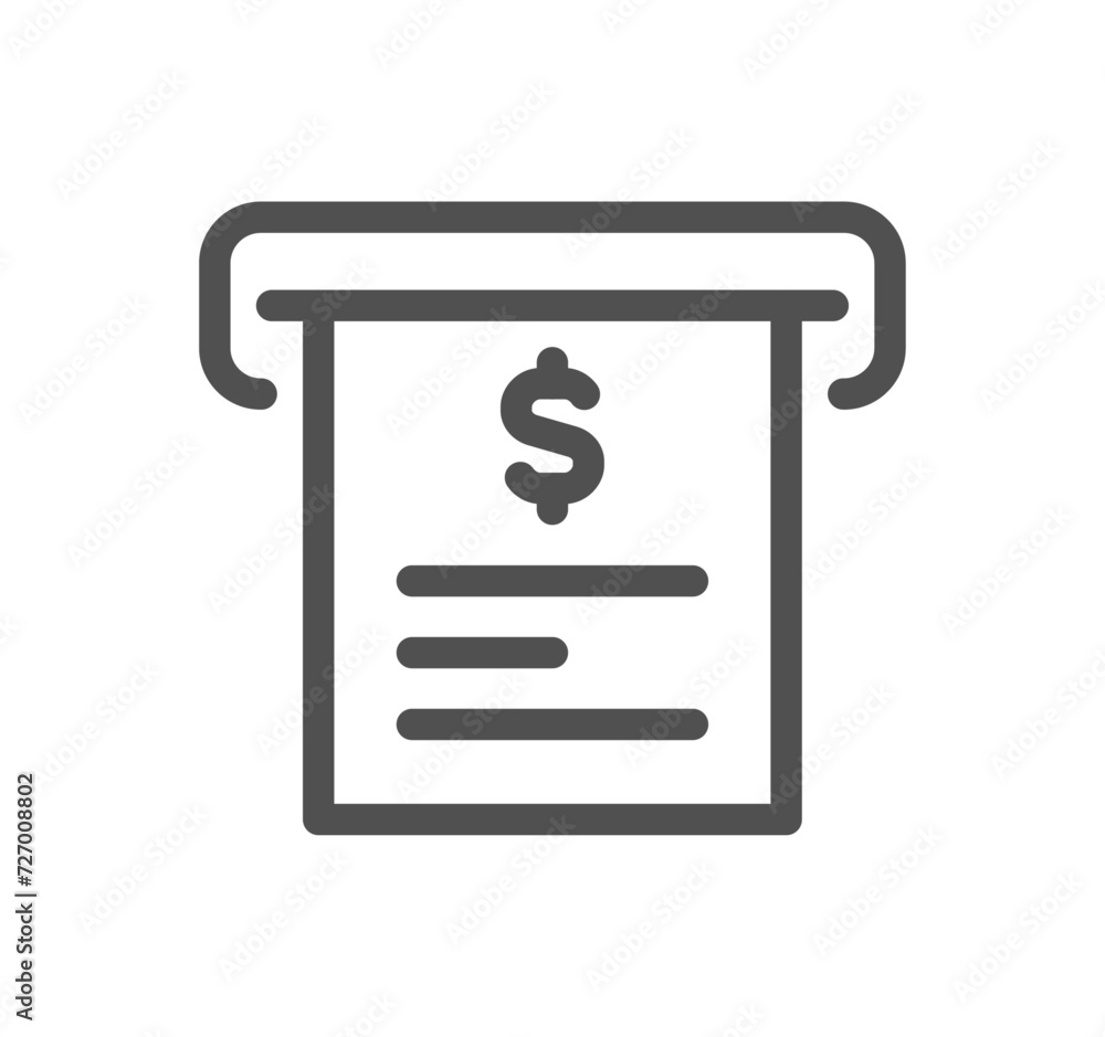 Invoice related icon outlne and linear vector. Invoice related icon outlne and linear vector.