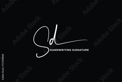 SD initials Handwriting signature logo. SD Hand drawn Calligraphy lettering Vector. SD letter real estate, beauty, photography letter logo design.
