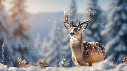 christmas card with deer © Anaya