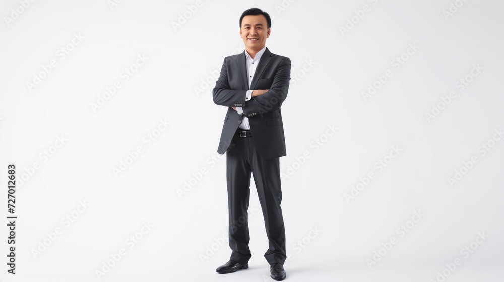 Confident Professional Successful Asian Coperate Business Man Waring Suite Isolated on White Background Confident Professional Successful Asian Coperate Business Man Waring Suite Isolated on White Background