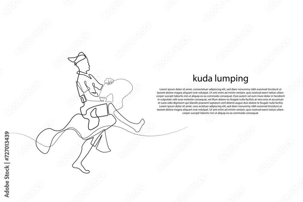 background of the lumping horse. background of Indonesian culture. traditional dance art of the lumping horse