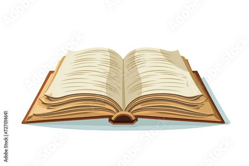 open book on a white background