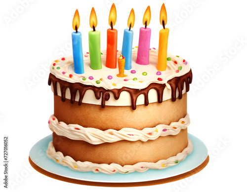 birthday cake with candles illustration