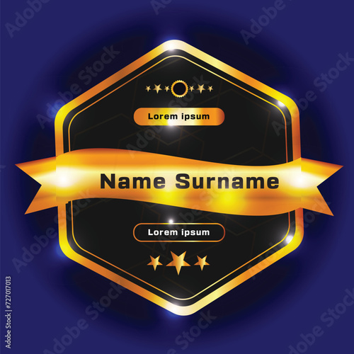  proud award deign label with ribbon