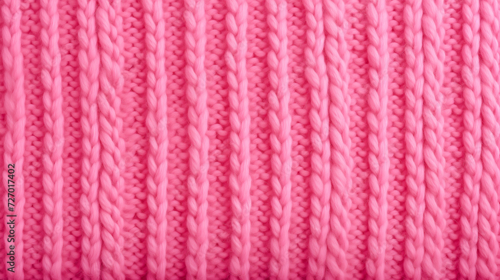 Pink woolen sweater texture background. Fabric background.