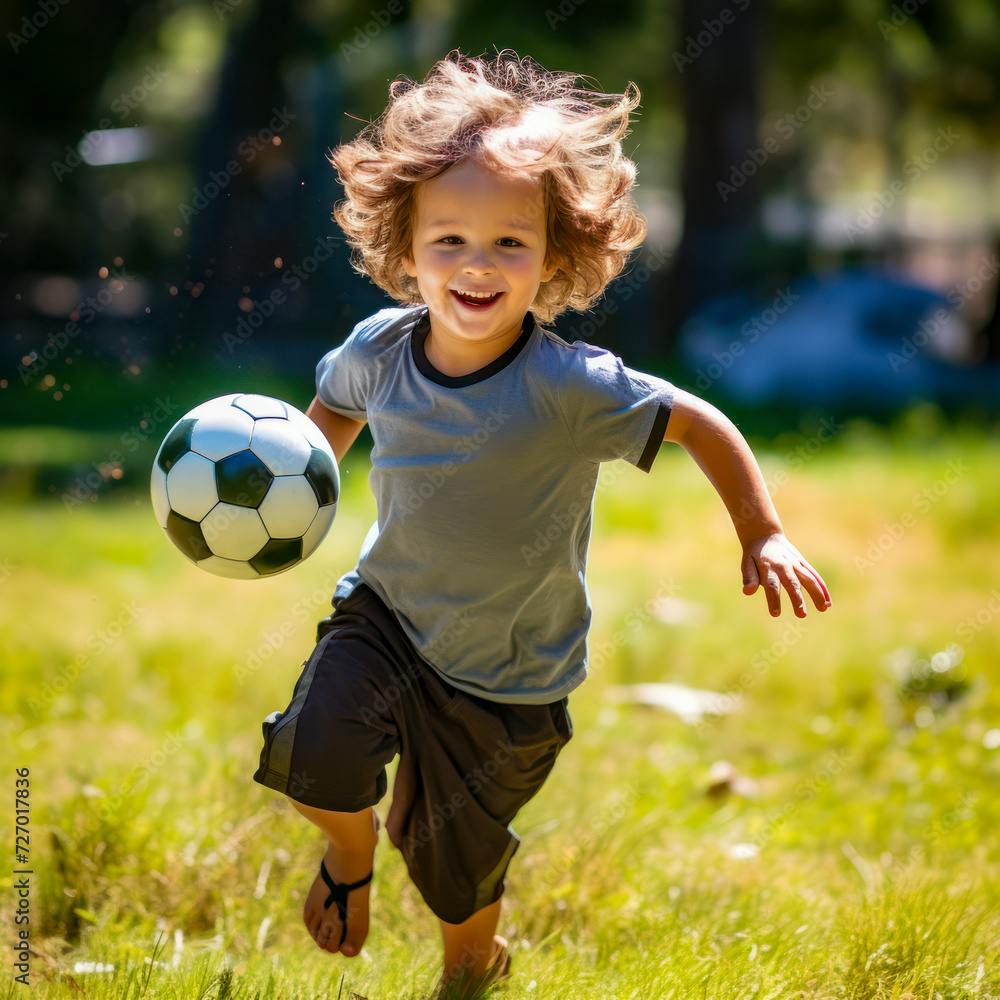 lifestyle photo humor an young child playing soccer. lifestyle photo humor an young child playing soccer.