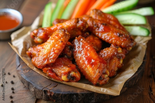 roasted chicken wings photo