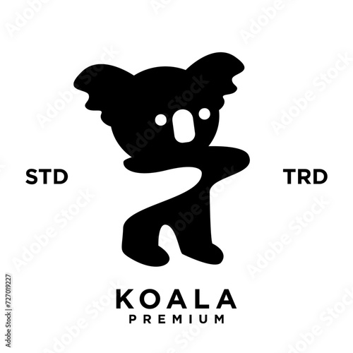 koala logo icon design template vector with modern illustration concept style 
