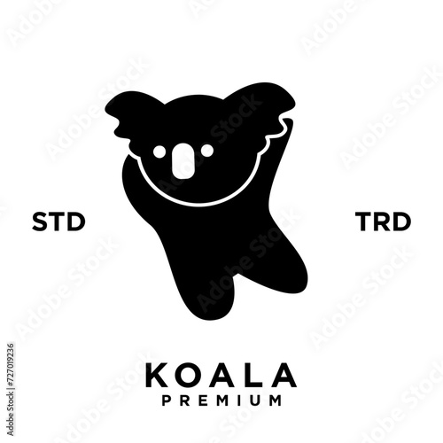 koala logo icon design template vector with modern illustration concept style 