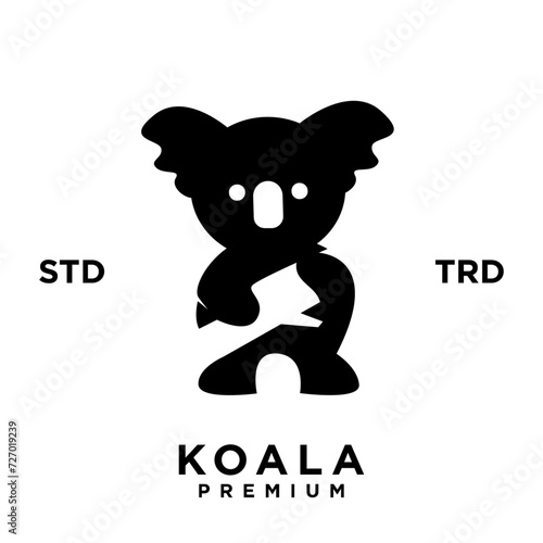 koala logo icon design template vector with modern illustration concept style 