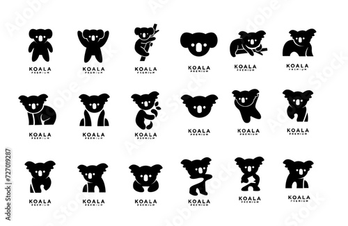 koala logo icon design template vector with modern illustration concept style 