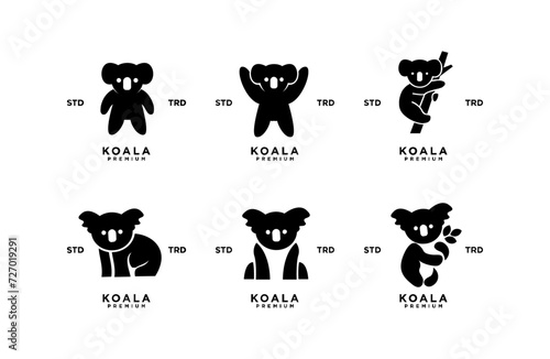 koala logo icon design template vector with modern illustration concept style  photo